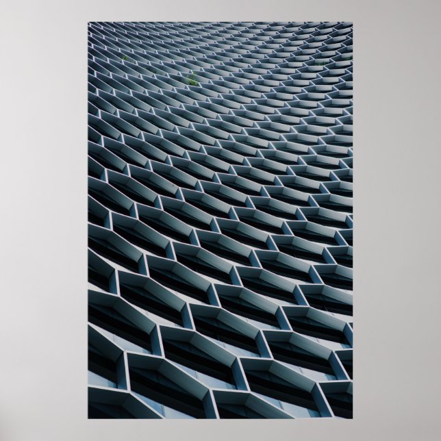Póster Foto de ángulo bajo del edificio de altura (Frente)