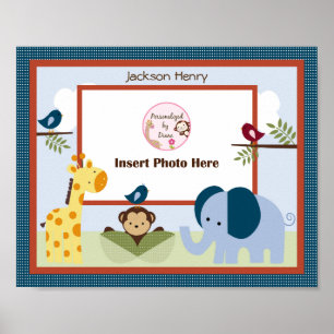 Póster Foto de animales de la jungla personalizada 123