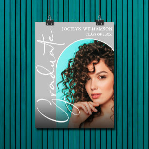 Póster Foto de arco de guiones de graduación de moda