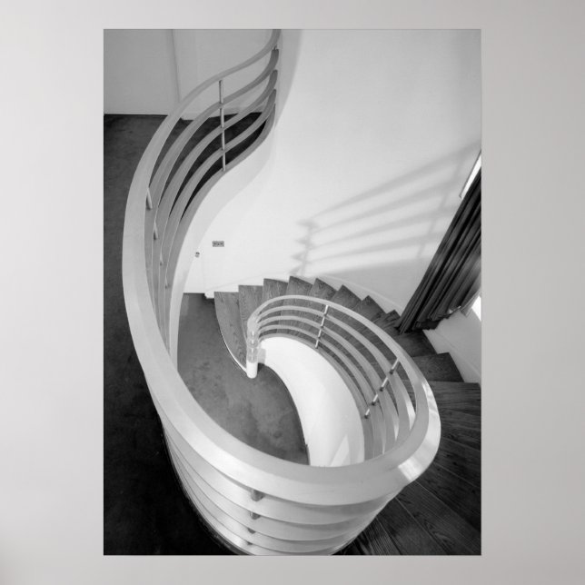 Póster Foto de arquitectura - Escalera elíptica (Frente)