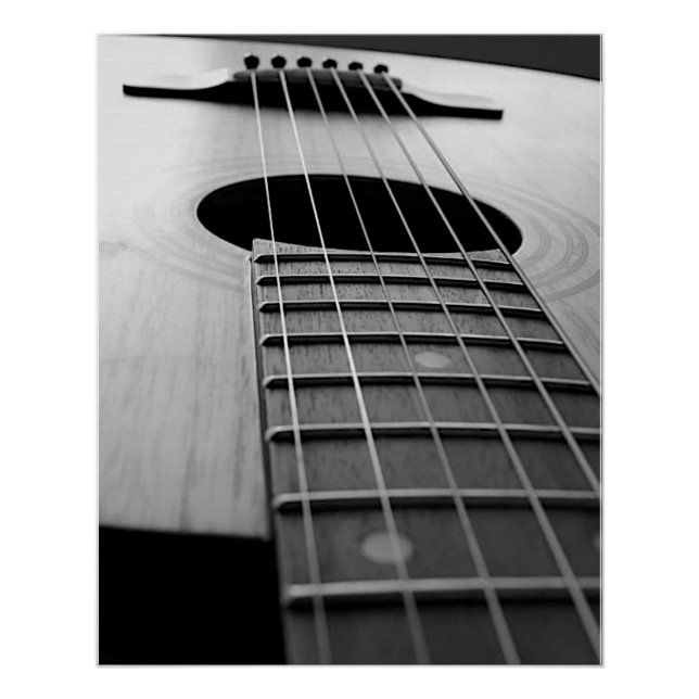 Póster Foto de arte de instrumentos musicales de guitarra (Anverso)