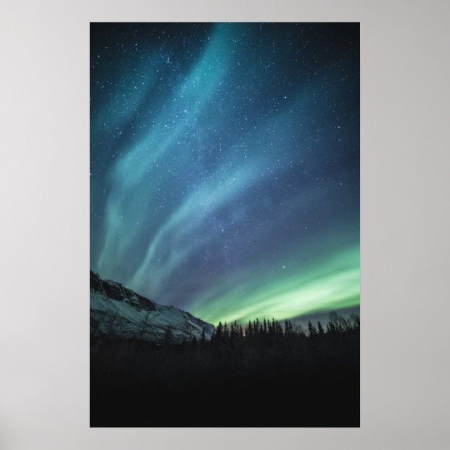 Póster Foto de Aurora Boreal (Frente)