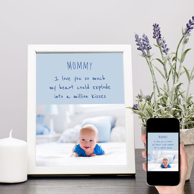 Póster Foto de Baby Boy y palabras para mamá (Subido por el creador)