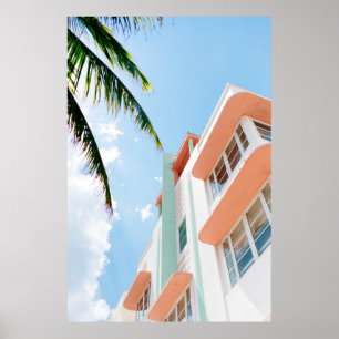 PÓSTER FOTO DE BAJO ÁNGULO DE CONCRETO BLANCO Y NARANJA