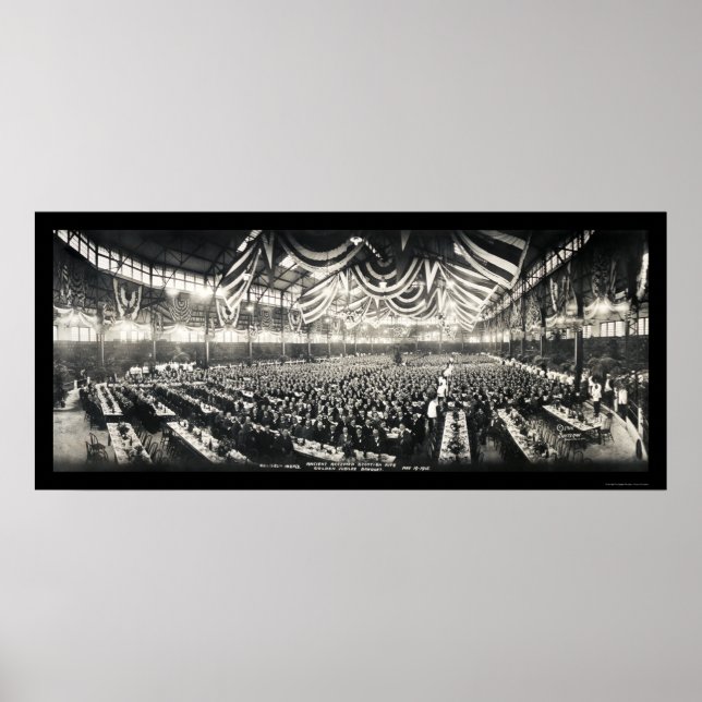 Póster Foto de Banquete escocés Rite 1915 (Frente)