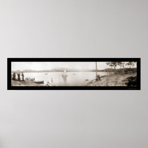 Póster Foto de barcos de Lake Toxaway NC 1911