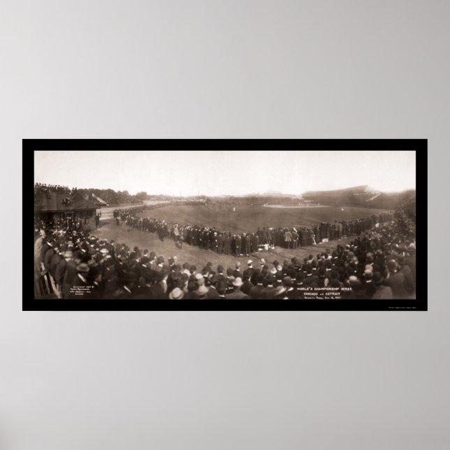 Póster Foto De Béisbol De Cubs Vs Tigers, 1907 (Frente)