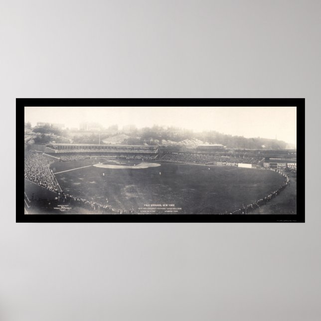 Póster Foto de béisbol de Polo Grounds NY 1904 (Frente)