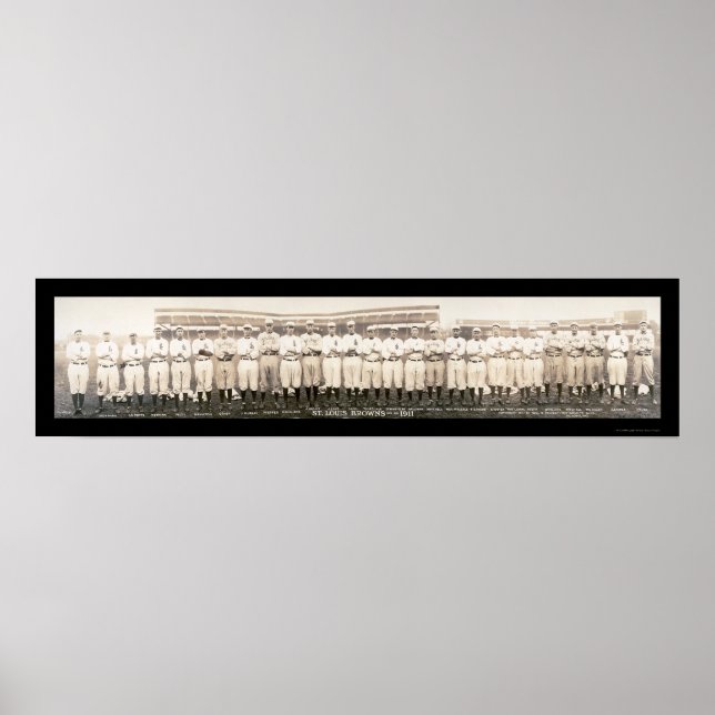Póster Foto de béisbol St Louis Browns 1911 (Frente)