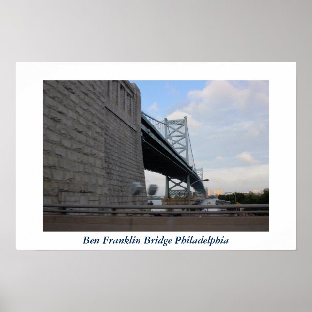 Póster Foto de Ben Franklin Bridge Philadelphia (Frente)