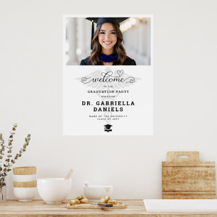 Póster Foto de bienvenida a la graduación de la escuela d