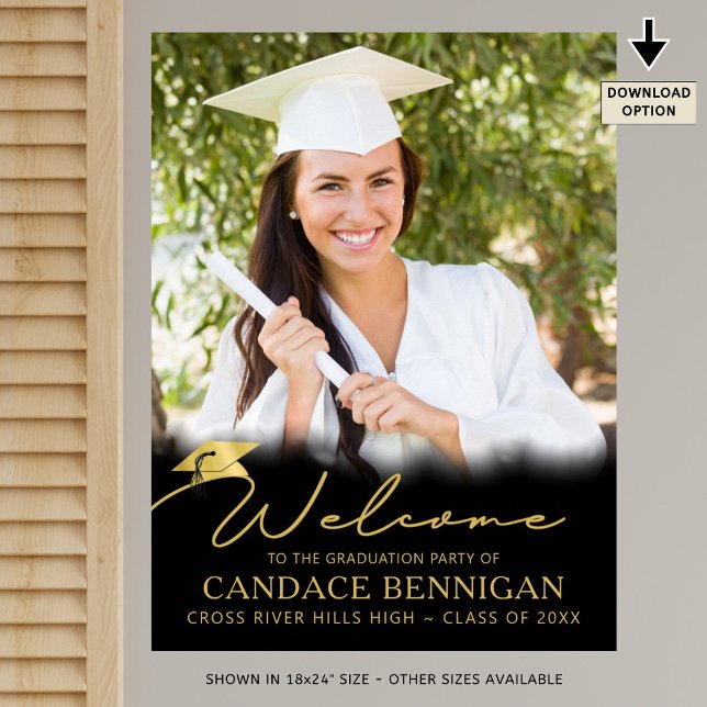 Póster Foto de bienvenida de la fiesta de graduación con  (Subido por el creador)
