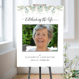 Póster Foto de bienvenida funeraria Rótulo Elegante de ve