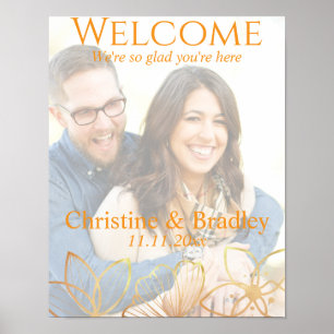 Póster Foto de bienvenida para Bodas de carbón vegetal y