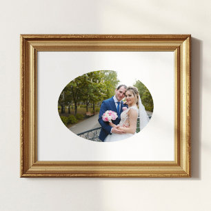 Póster Foto de boda con forma ovalada horizontal