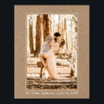 Póster Foto de Boda de Estilo Kraft Simple Moderno<br><div class="desc">Póster de Foto de Boda de Estilo Kraft Simple Moderno</div>