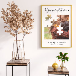 Póster Foto de Boda de pareja moderna | Poster del rompec