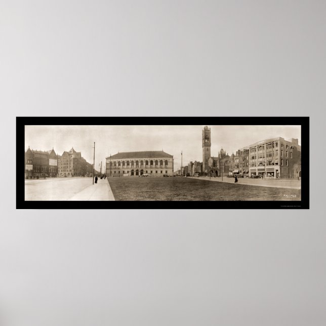 Póster Foto de Boston de Copley Square 1910 (Frente)
