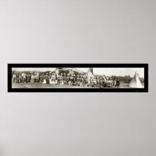 Póster Foto de campamento indio de Ute 1913