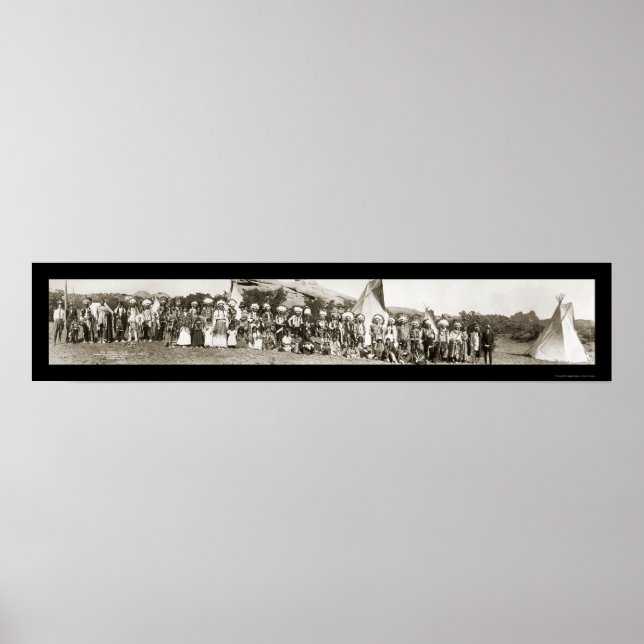 Póster Foto de campamento indio de Ute 1913 (Frente)