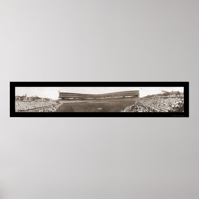 Póster Foto de campo de Cubs Wrigley 1929 (Frente)