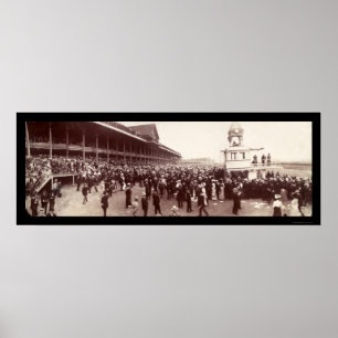 Póster Foto de Carreras de caballos de 1902