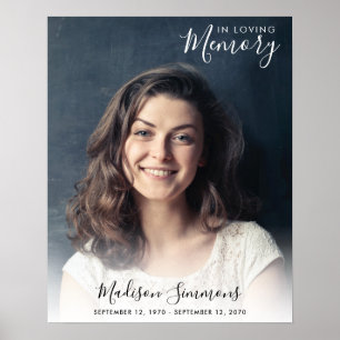 Póster Foto de Celebración de la Vida Funeral en Memoria 