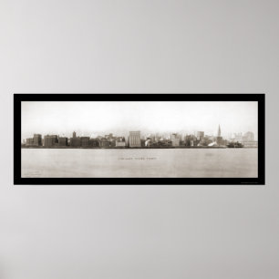 Póster Foto de Chicago Waterfront 1907
