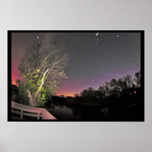 Póster Foto de cielo nocturno (Frente)