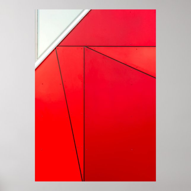 Póster Foto de cierre del tablero rojo (Frente)