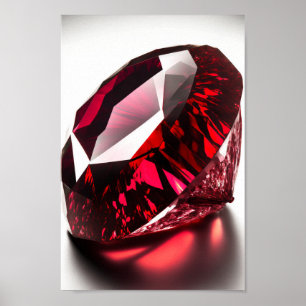 Póster Foto de cierre macro de Ruby gemstone