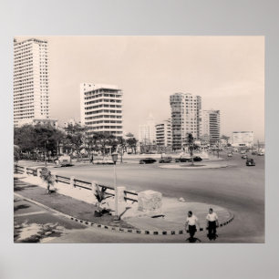Póster Foto de colección de malecones de La Habana modern