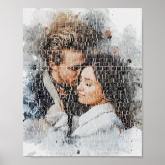 Póster Foto de color de agua hecha por Palabras.