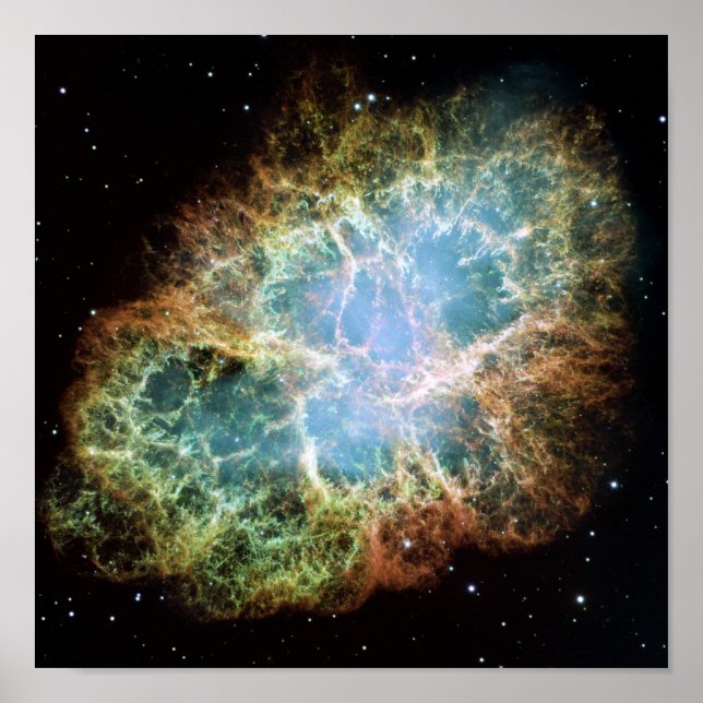 Póster Foto de Crab Nebula Space de la NASA (Frente)
