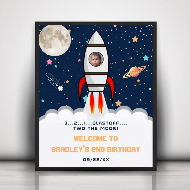 Póster Foto de cumpleaños 2 del barco con cohete lunar (Subido por el creador)