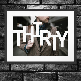 Póster Foto de cumpleaños 30 en la era moderna