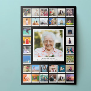 Póster Foto de cumpleaños de la abuela con la familia