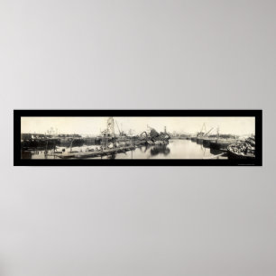 Póster Foto de destrucción principal de USS 1911