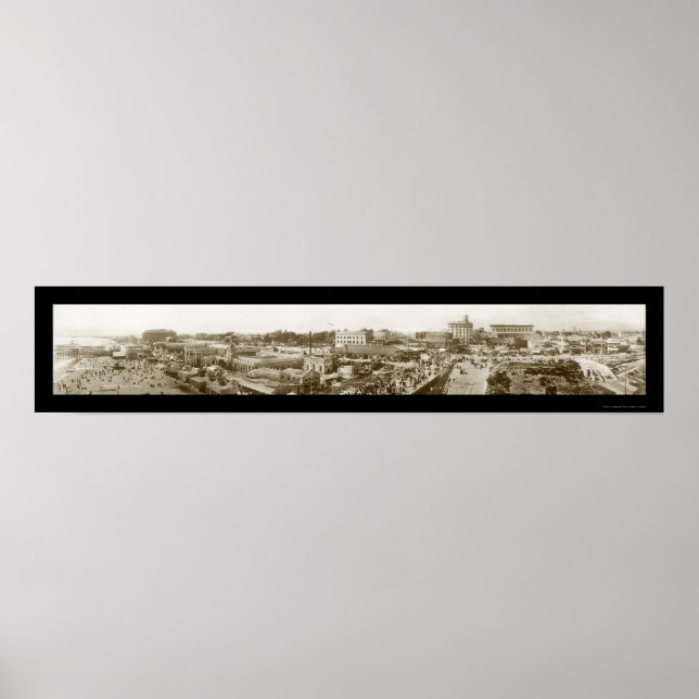 Póster Foto de diversion Long Beach 1908 (Frente)