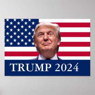 Póster Foto de Donald Trump - presidente 2024