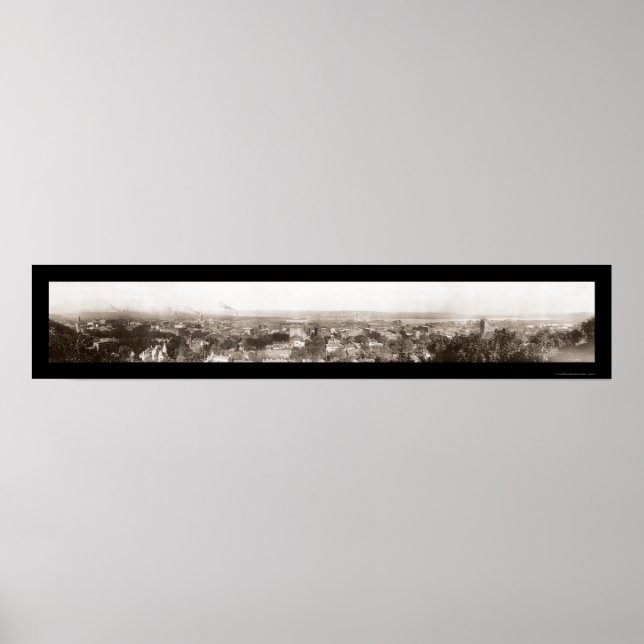 Póster Foto De Dubuque Iowa Panview 1914 (Frente)
