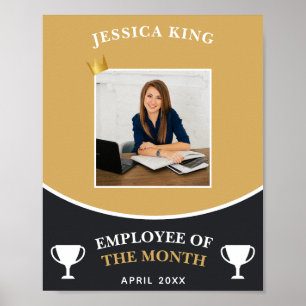 Póster Foto De Empleado De Oro De personalizable Del Mes