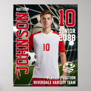 Póster Foto de equipo de jugador de fútbol personalizada