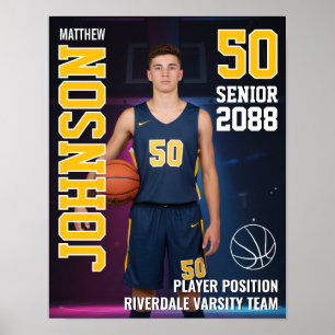 Póster Foto de equipo deportivo de jugador de baloncesto