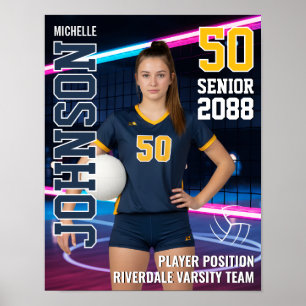 Póster Foto de equipo personalizada para jugadores de vol