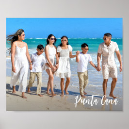 Póster Foto de familia de memoria de viaje de personaliza