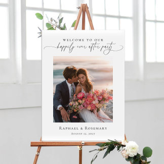 Póster Foto de Felices para Siempre Bienvenida boda