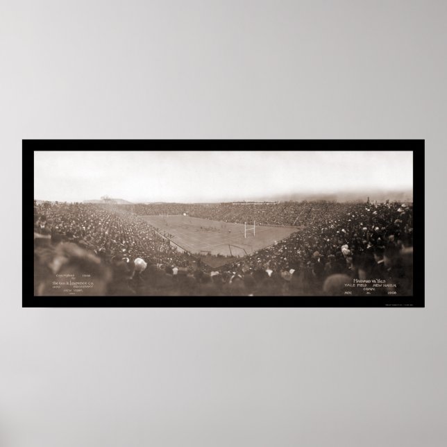 Póster Foto de Fútbol de Harvard Yale 1908 (Frente)