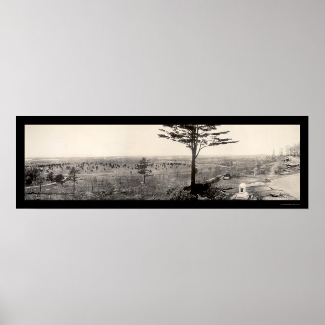 Póster Foto de Gettysburg de la Guerra Civil de 1909 (Frente)