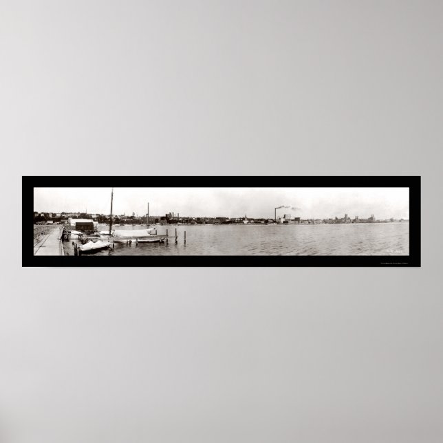 Póster Foto de Ginebra NY Waterfront 1909 (Frente)